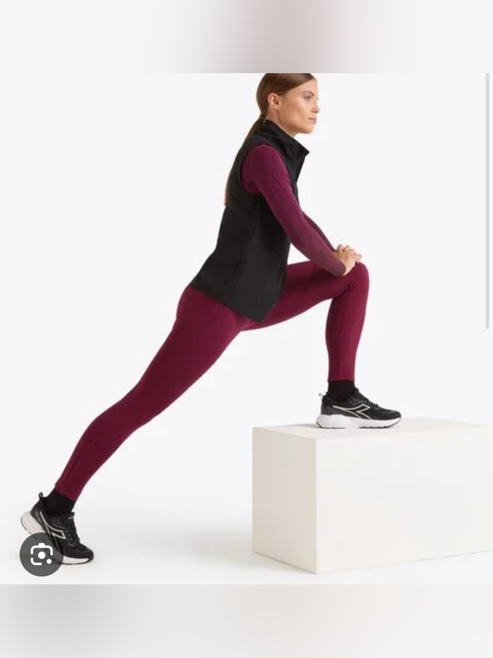 Diadora Leggings in Burgundy